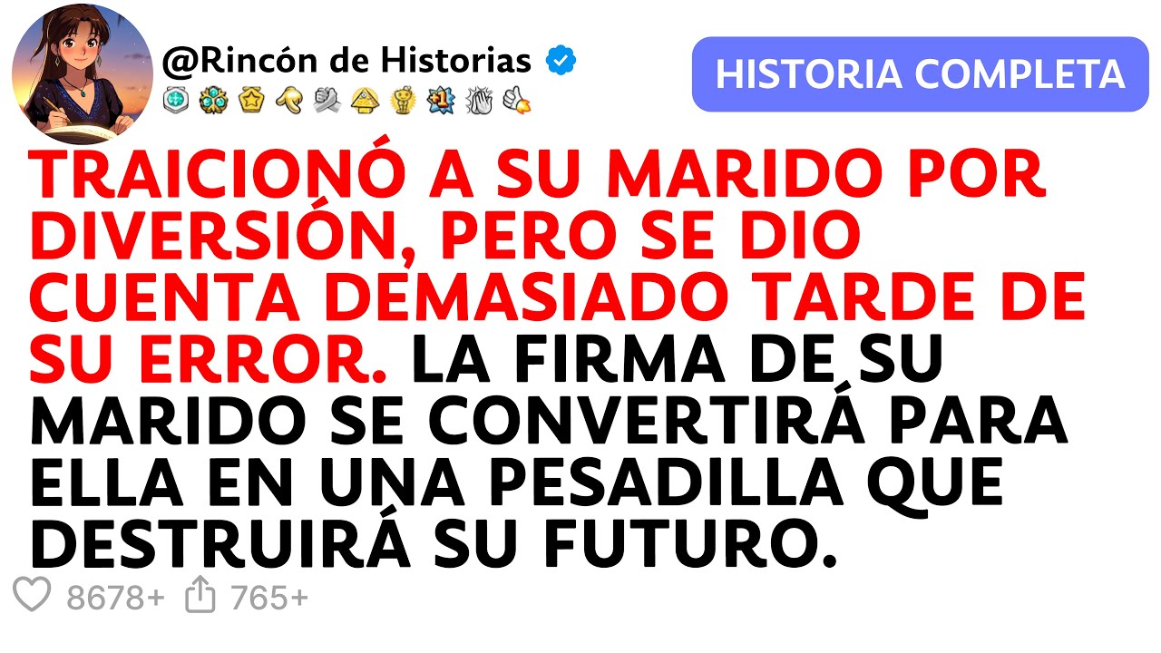 TRAICIONÓ A SU MARIDO POR DIVERSIÓN, PERO SE DIO CUENTA DEMASIADO TARDE DE SU ERROR.