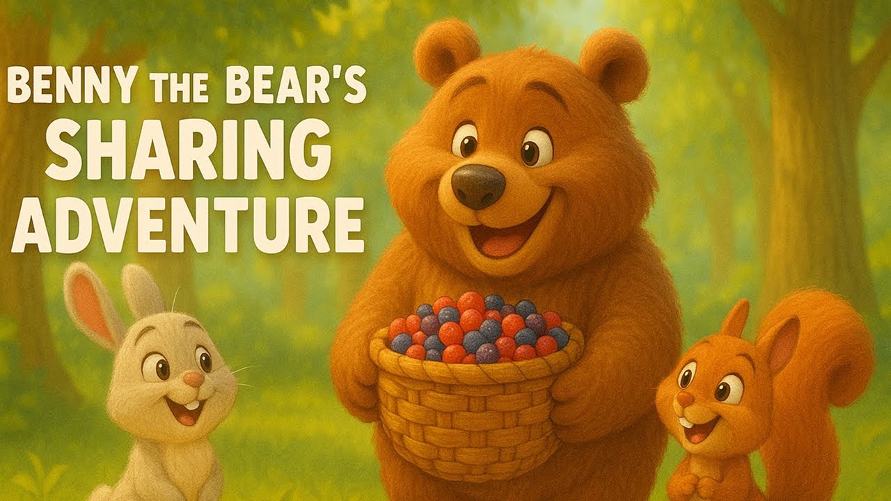 Benny the Bear’s Sharing Adventure 🐻🍓 | A Sweet Lesson for Kids - YouTube