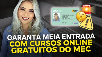 Como Fazer Carteirinha de Estudante através de Cursos Online Gratuitos do MEC | Mari Rel