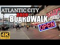 ⁴ᴷ⁶⁰ Atlantic City NJ Boardwalk: Walk on the boardwalk ( August 5th 2020 )