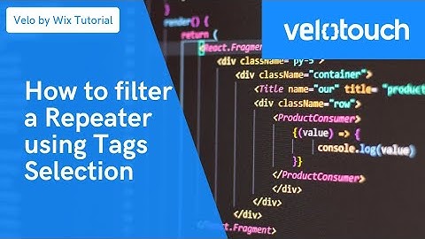 Velo by Wix Tutorial | How To Filter a Repeater By Using Selection Tags