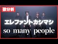 【歌分析】エレファントカシマシさん【so many people】Life TOUR 2002.Take