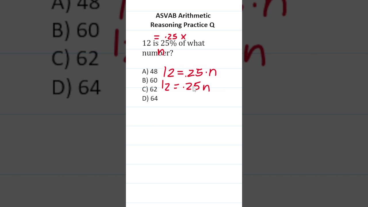 ASVAB PiCAT Arithmetic Reasoning Practice Test Q Percentage Acetheasvab With Grammarhero