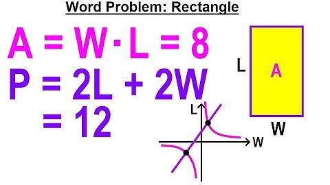 Algebra - Ch. 41: Solving Non-Linear System of Eqns. (8 of 10) Word Problem: Rectangle