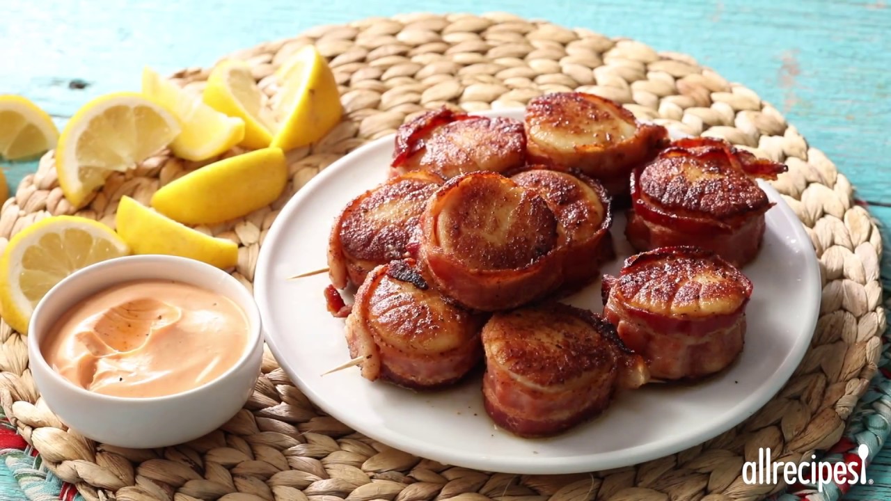 How to Make Spicy Bacon Wrapped Scallops | Appetizer Recipes | Allrecipes.com