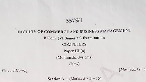 Multimedia system//6 sem 2023// kakatiya University//B.com