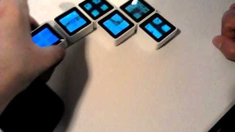 Playing with the Sifteo Cubes at the Mini Maker Faire at Android Open 2011