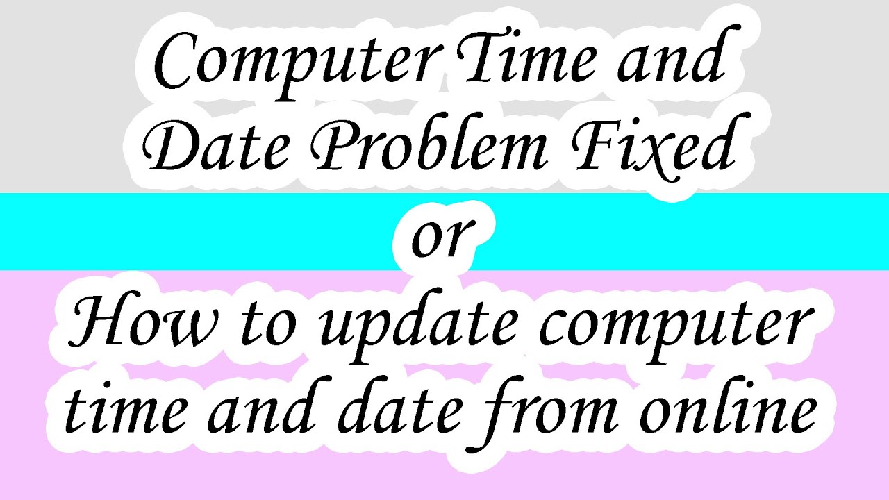 How To Sync Computer With Internet Time In Windows 7, 8, 10 - YouTube