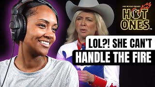 FIRST TIME REACTING TO | Hot Ones with Beyoncé 2 | SNL