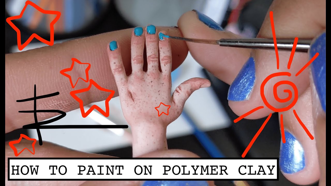 HOW TO PAINT ON POLYMER CLAY - ACRYLIC PAINT ON FIMO CLAY