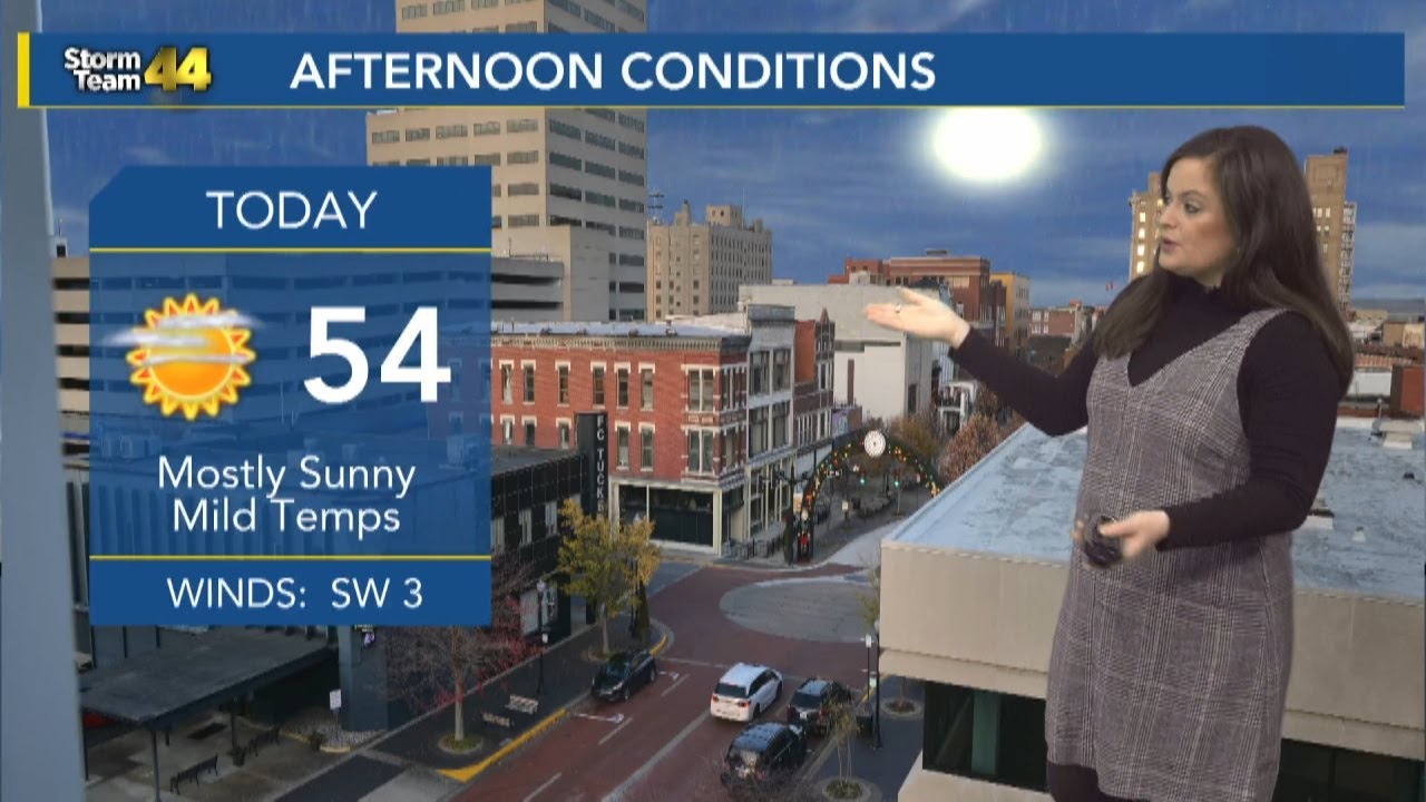Pleasant Tuesday expected with mild temperatures and sunny skies - YouTube