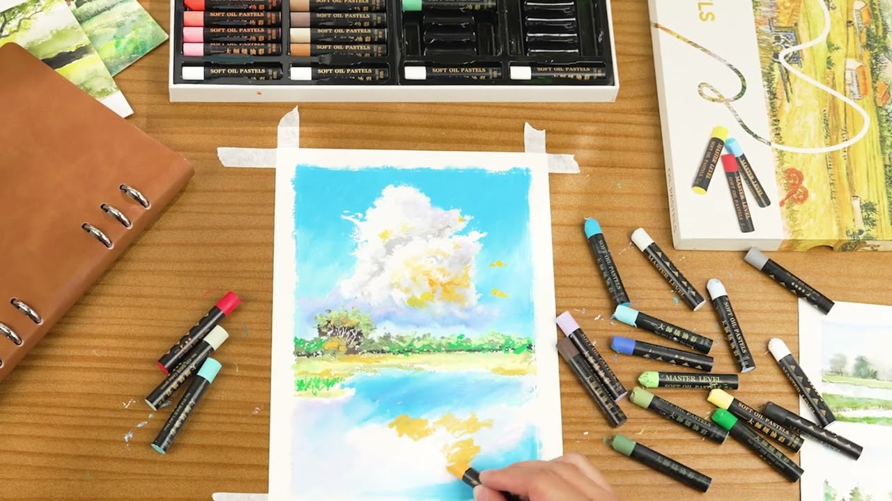 Foska Professionele Niet-Giftige Niet-Breekbare 12 Diverse Kleuren Oliepastels V