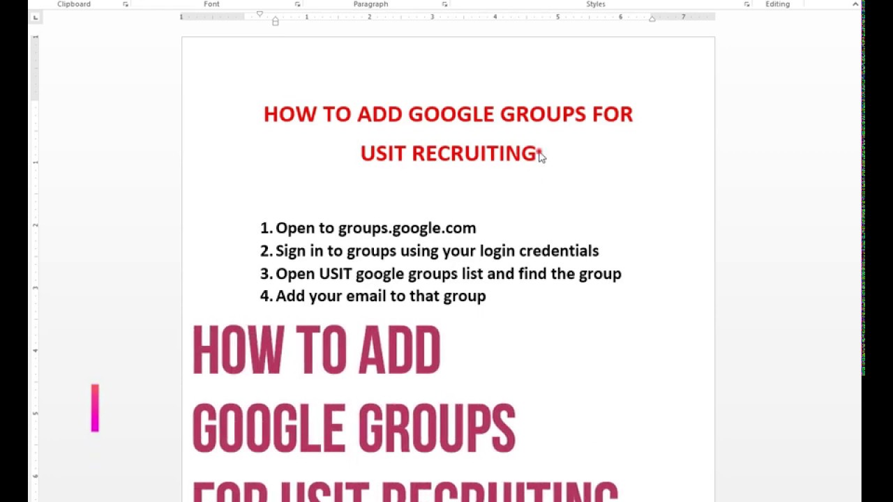 How To Add Google Groups How To Add Google Groups