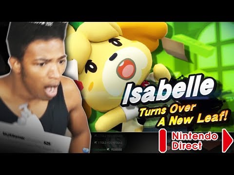 ETIKA REACTS TO "ANIMAL CROSSING SWITCH" + ISABELLE IN SMASH ULTIMATE ( NINTENDO DIRECT 9.13.2018 )