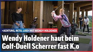 Wendy Holdener staunt über Scherrers verrückten Golfstil | Achtung, Reto, los! | Folge 11