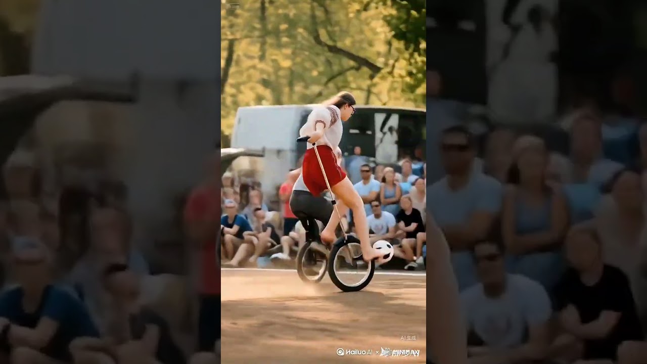Beauty, bicycle, sand sculpture animation, original video, boo absurd video