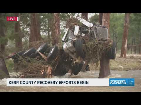 Recovery efforts begin in Kerr County along the Guadalupe River after severe weather and flooding