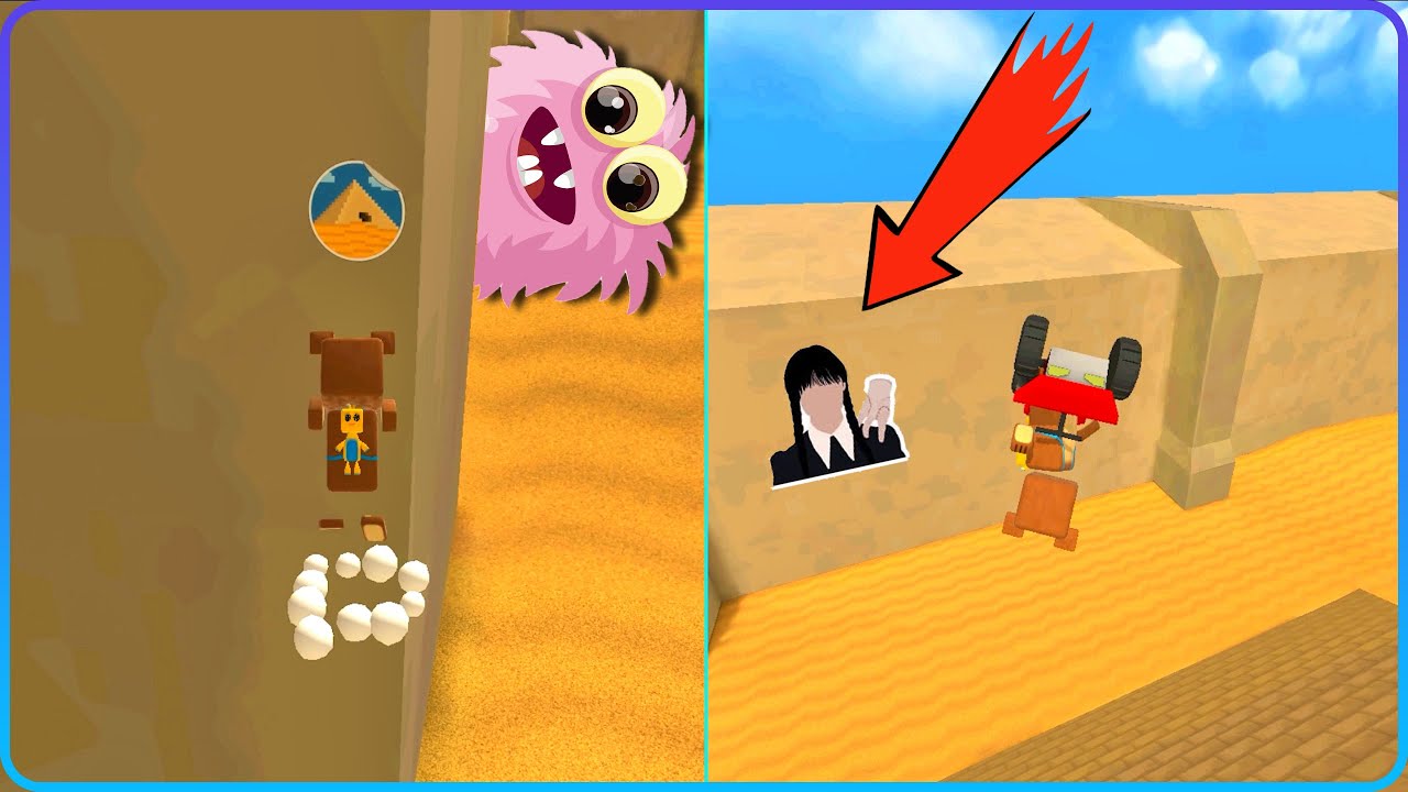 Super Bear Adventure All Hidden Stickers in Beemothep Desert