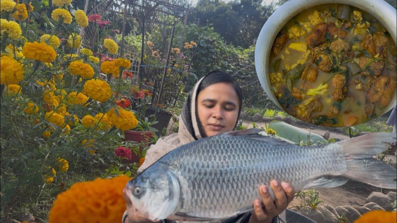  কাতলা মাছ আর শীতের টাটকা  সবজি দিয়ে দারুন মজার রান্না | Bengali cooking 
