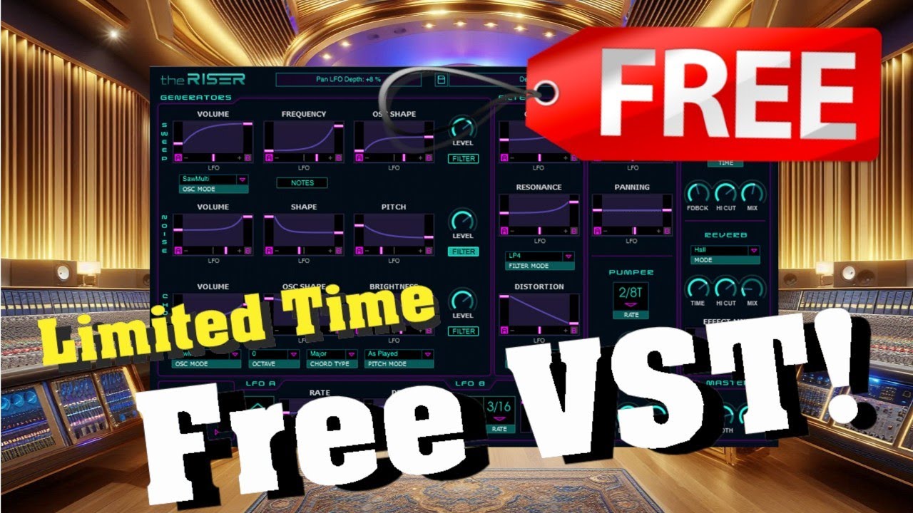 【Limited Time Free Bonus Gift!】Awesome! $99→$0! FX Generator Synth VST! The Riser AIr Music Tech