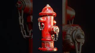 Watch Me Make This Stylized Fire Hydrant 🔥 #blender  #blender3d #substance_painter #stylized