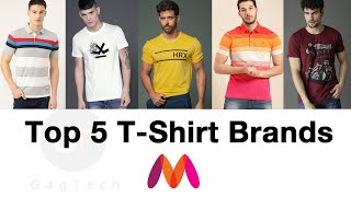 Top 5 T-Shirt Brands On Myntra - YouTube