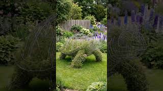 Diy Living Art Designing A Giant Turtle With Blooming Flowers