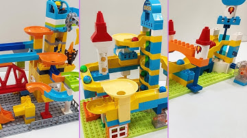 Ultimate Satisfying Marble Run Race Epic LEGO Duplo 3-Track Building Blocks Compilation!