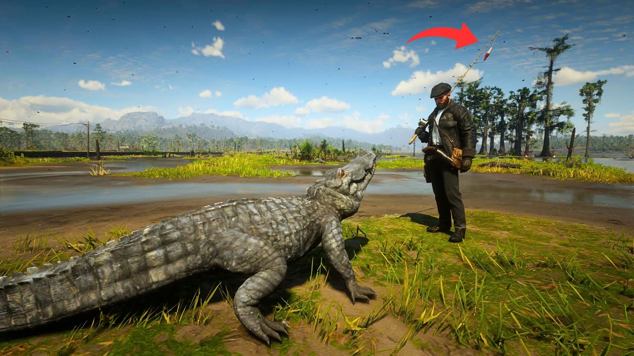 Cocodrilo Rdr2 RDR2 - O que acontece se você passar por um crocodilo equipado com uma ...