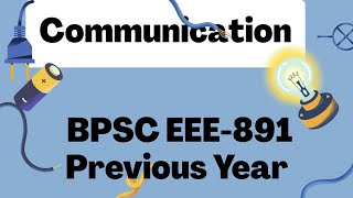 BCS EEE_891/892 Previous Solution  communication Part