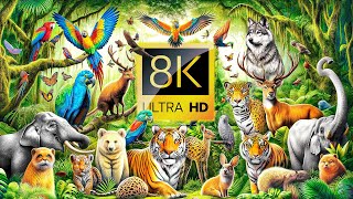การแสดงสัตว์ 60FPS 8K ULTRA HD
