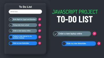 How To Create a To Do List App in Html CSS  & JS  |  JavaScript Project