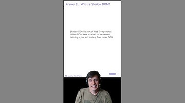 31. What is Shadow DOM? #code #angular #flashcards