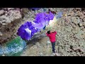 The purple diamond is in a cave deep in the canyon. Diamond hunter