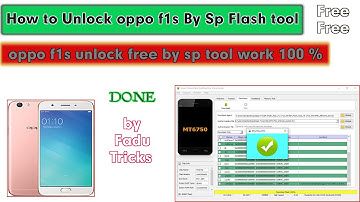How To Unlock Oppo F1s With Sp Flash Tool /Oppo f1s (A1601) Remove Pattern with Sp flash tool 100%