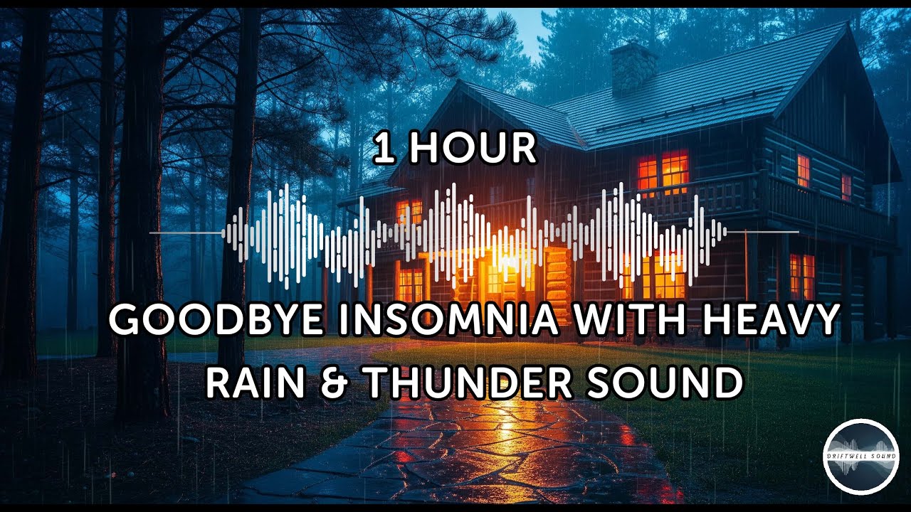 Goodbye Insomnia With Heavy Rain Sound | Very Heavy Rain for Deep Sleep ...