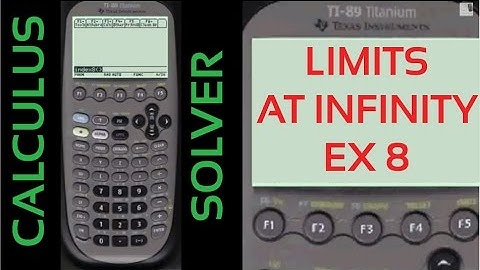 Limits at Infinity on TI-89 Ex 8 | Every Step Calculus