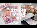 studio vlog 01 // prepping for a shop update + packing orders!