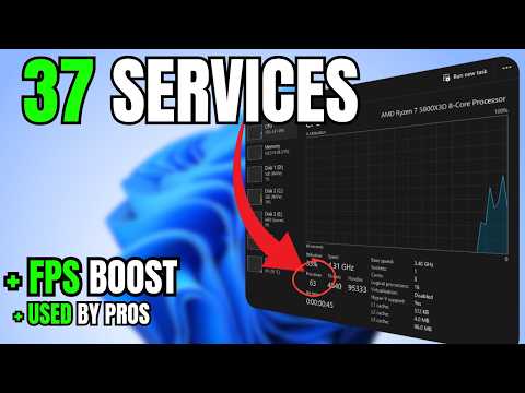 37 Windows Services to DISABLE for MAX FPS in 2026 (Benchmarks Included)