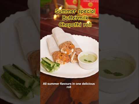 Recipe by Foodiesroof: 😲🤤Tasty quick tiffin for both lunch and dinner🔥 Summer special buttermilk chapathi roll #foodiesroof