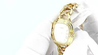 Vidéo: Montre Hermes Dame Or jaune massif  18k Quartz vers 2000.