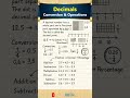 Decimals: Conversion & Operations #mathclinic #maths #mathematics #shorts