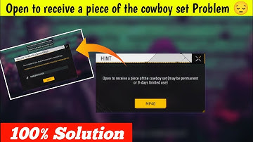 FF advance server Open Problem 😭 | Open to receive a piece of the cowboy set Problem Advance server