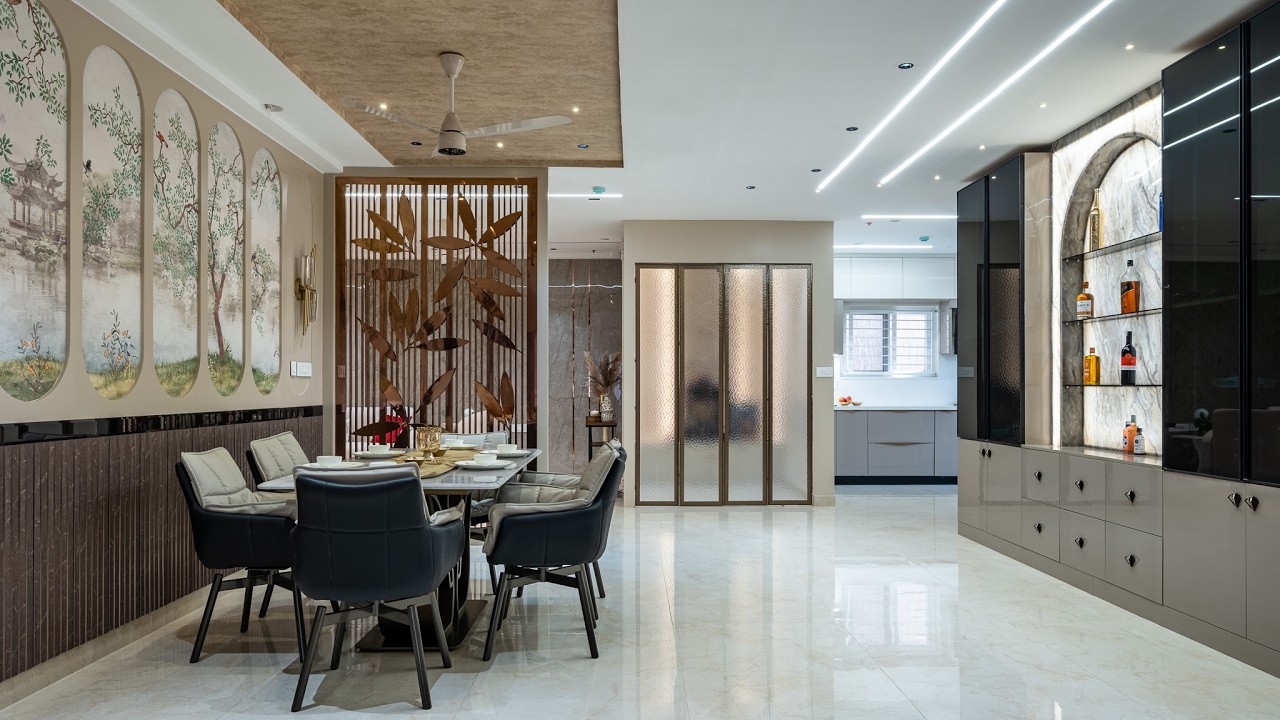 Elegant Modern 3BHK Home Interiors  Bollineni Bion Kondapur