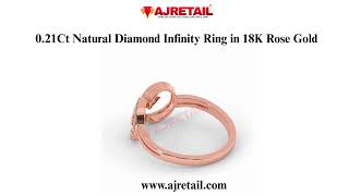 0.21 Ct Natural Diamond Infinity Ring in 18K Rose Gold | AJ Retail
