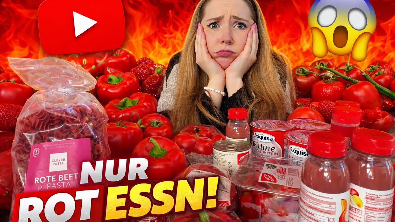 3 Tage lang nur ROTES Essen! 🍅 Ich dachte das wird leicht…