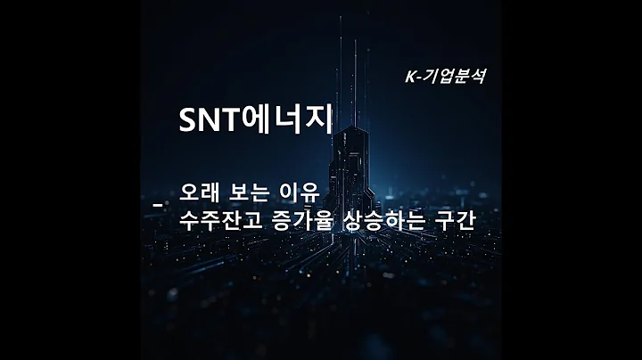 SNT에너지 - 오래 보는 이유 / 수주잔고 증가율 상승하는 구간