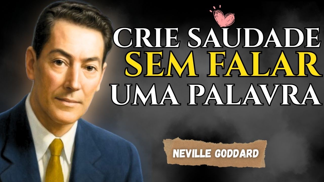 COMO FAZER ELE SENTIR SUA FALTA SEM DIZER NADA - Neville Goddard