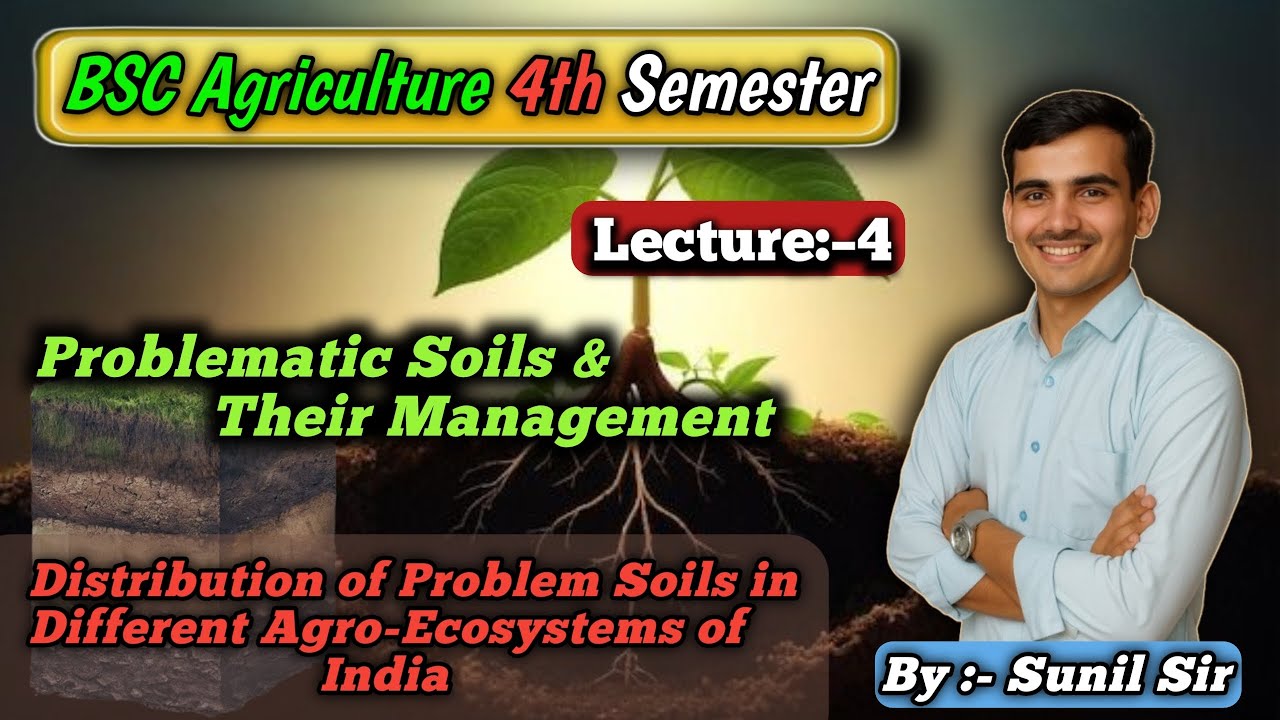 Distribution of Problem Soils in Different Agro-Ecosystems of India / Problematic soil / BSc Agri