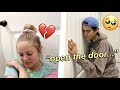 CRYING WITH THE DOOR LOCKED PRANK! *cute reaction!*